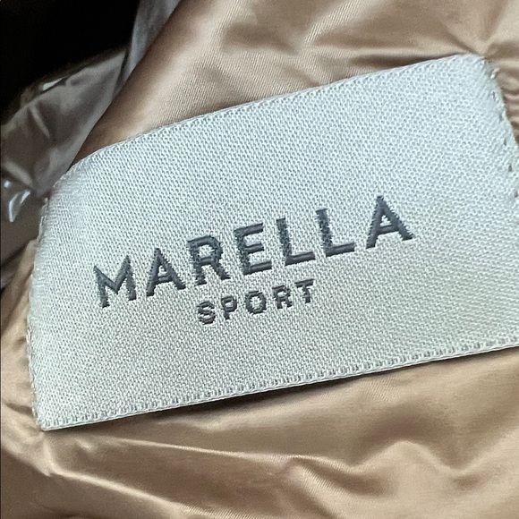 MARELLA Sport Glossy Tan Hooded puffer jacket - Picture 7 of 13